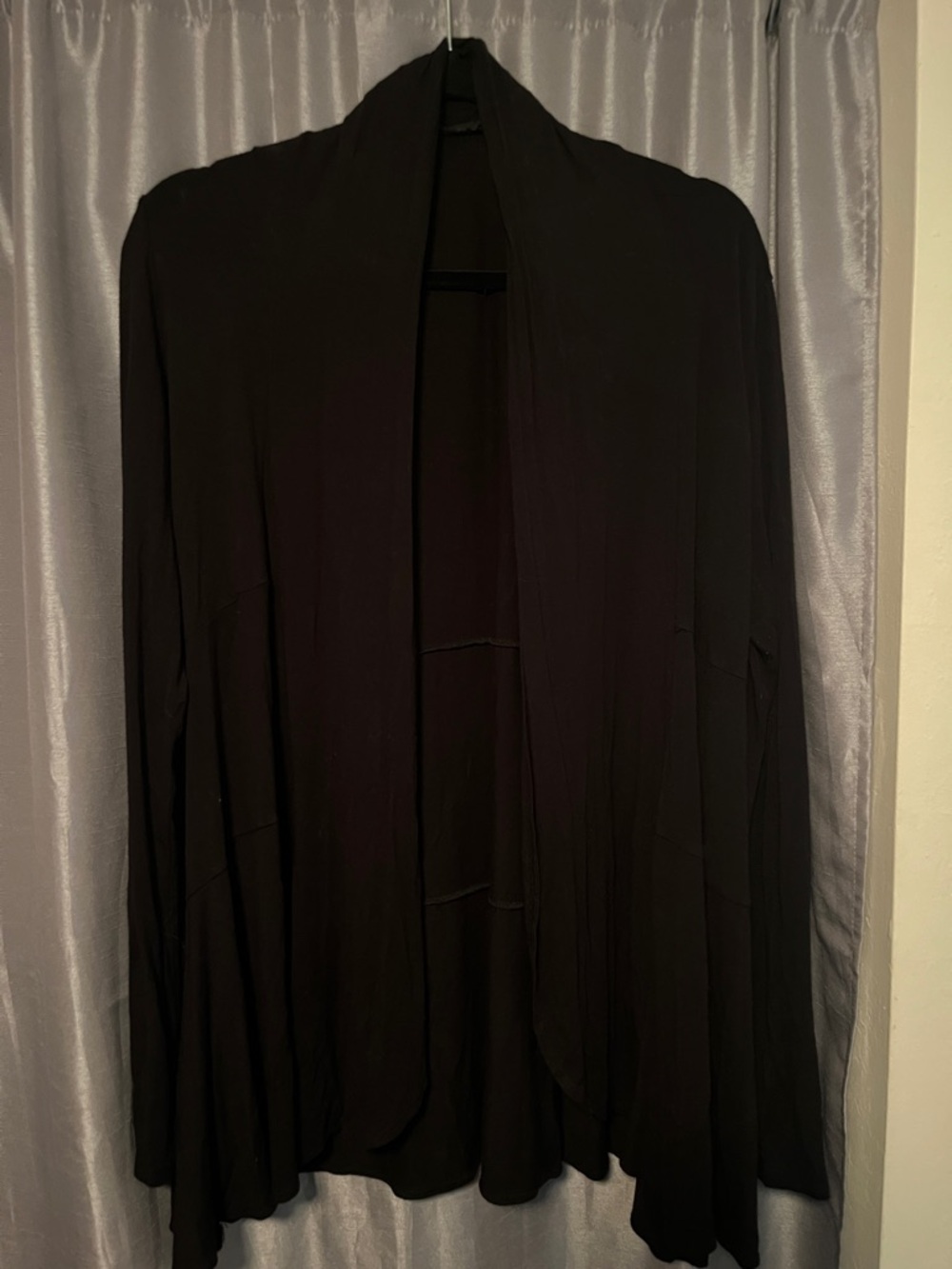 Black Open-Front Women's Cardigan Sweater
